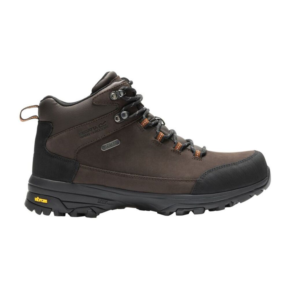Regatta Mens Burrell Leather Walking Boots / Peat